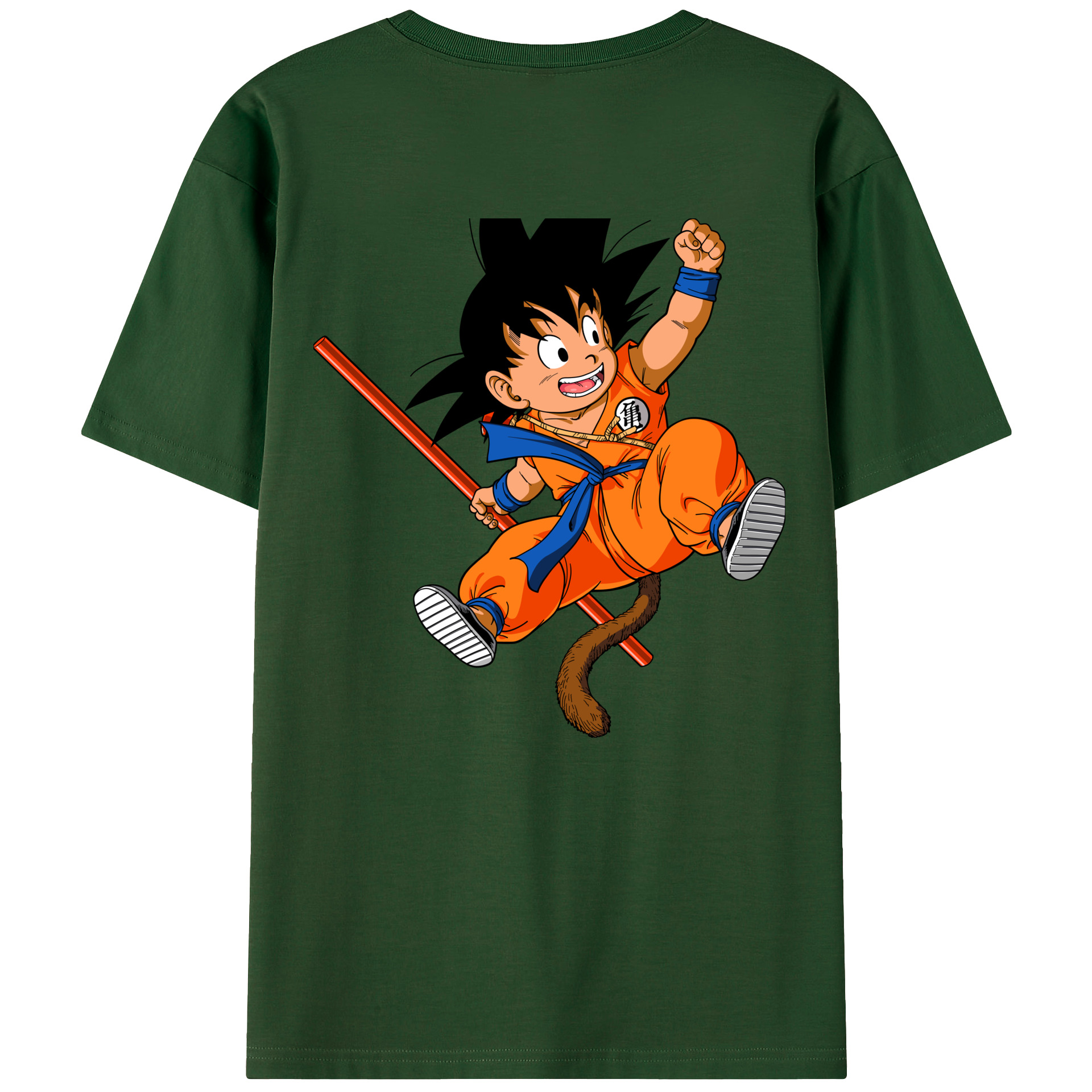 （画像用） ドラゴンボール 孫悟空（そん ごくう）Son Goku カカロット DRAGON BALL Kakarotto 綿100％半袖Tシャツ（背面プリント）